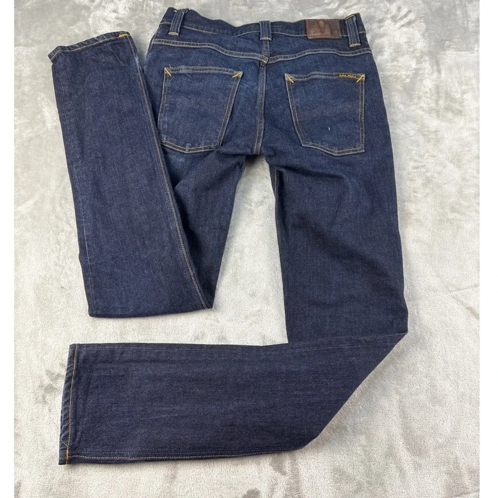 Nudie Jeans Co Jeans Mens 33 Thin Finn Dark Blue Dry Indigo EUC